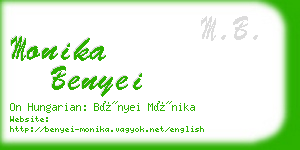 monika benyei business card